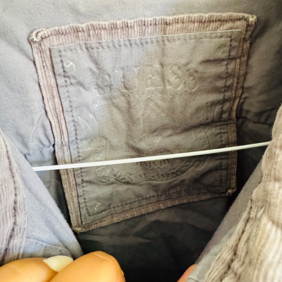 MENS GUESS Washed Black Grey Gray Button Down Front Shirt Cowboy Western L - Picture 4 of 11